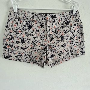 Banana Republic Women's Hampton Fit Floral Print Shorts Purple Orange White 12